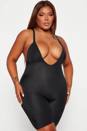 Angel Shape Sculpting Plunge Shapewear Romper - Black