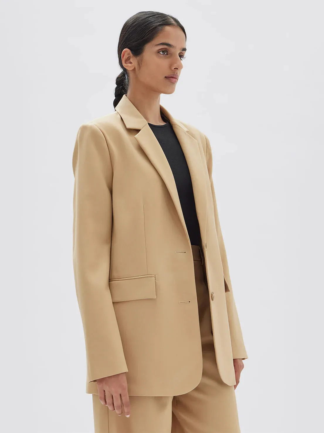 Assembly Label Roberta Wool Jacket - Tan