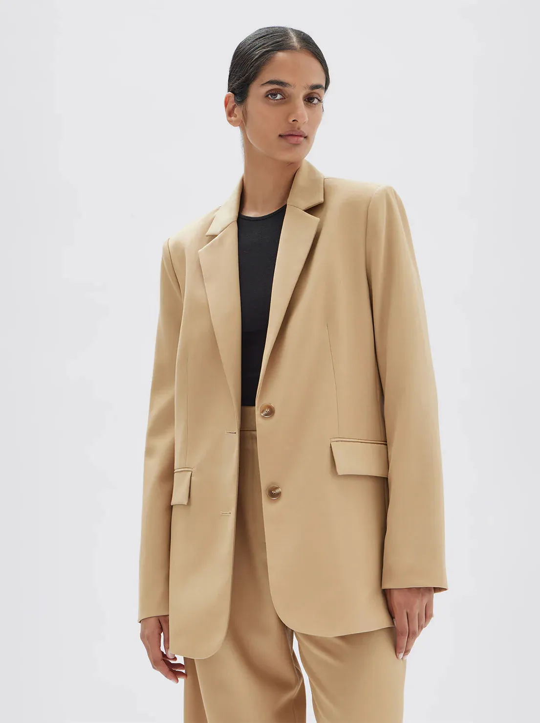 Assembly Label Roberta Wool Jacket - Tan