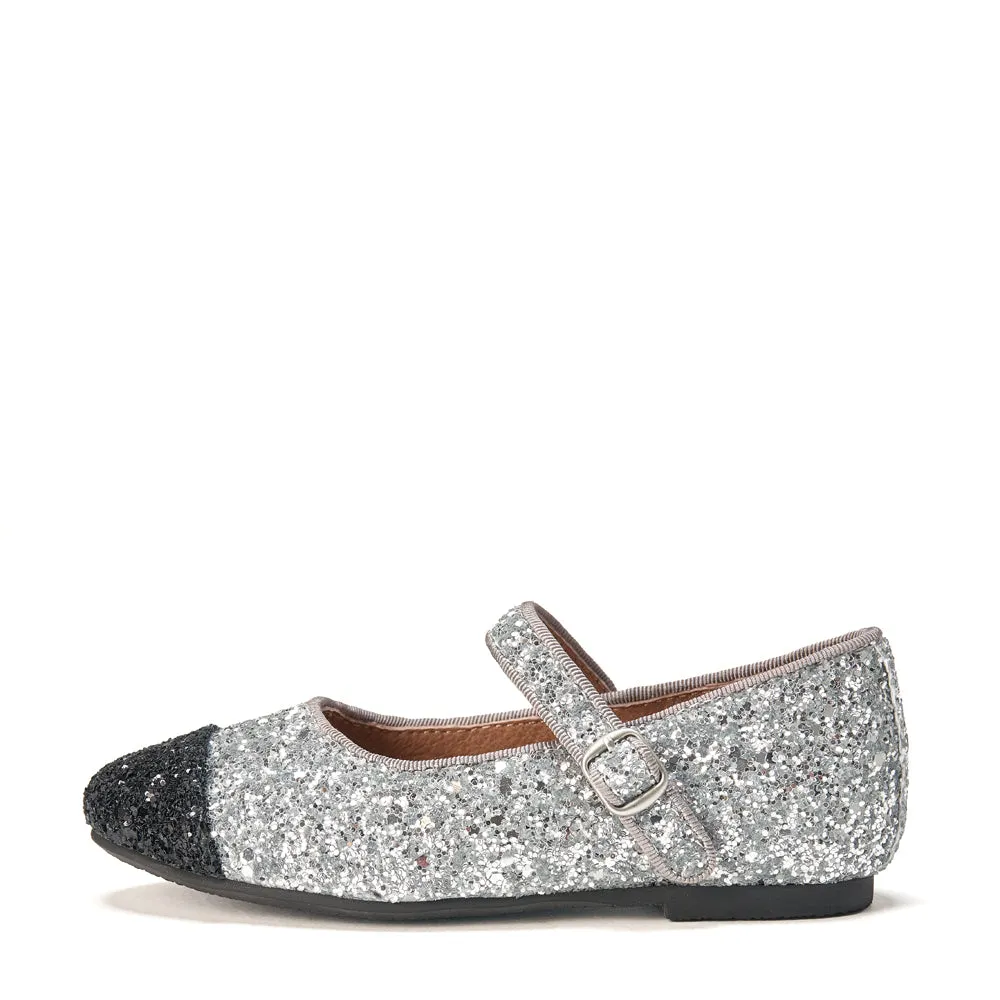 Bebe Glitter Silver/Black