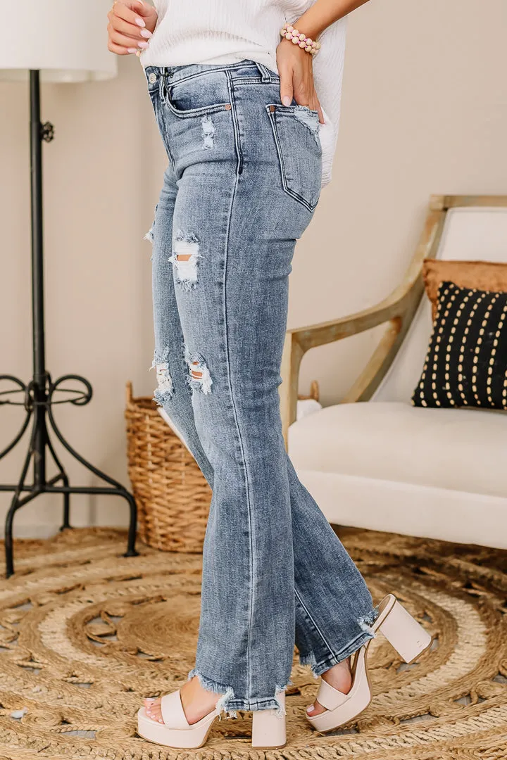 Bella Mid Rise Straight Jeans