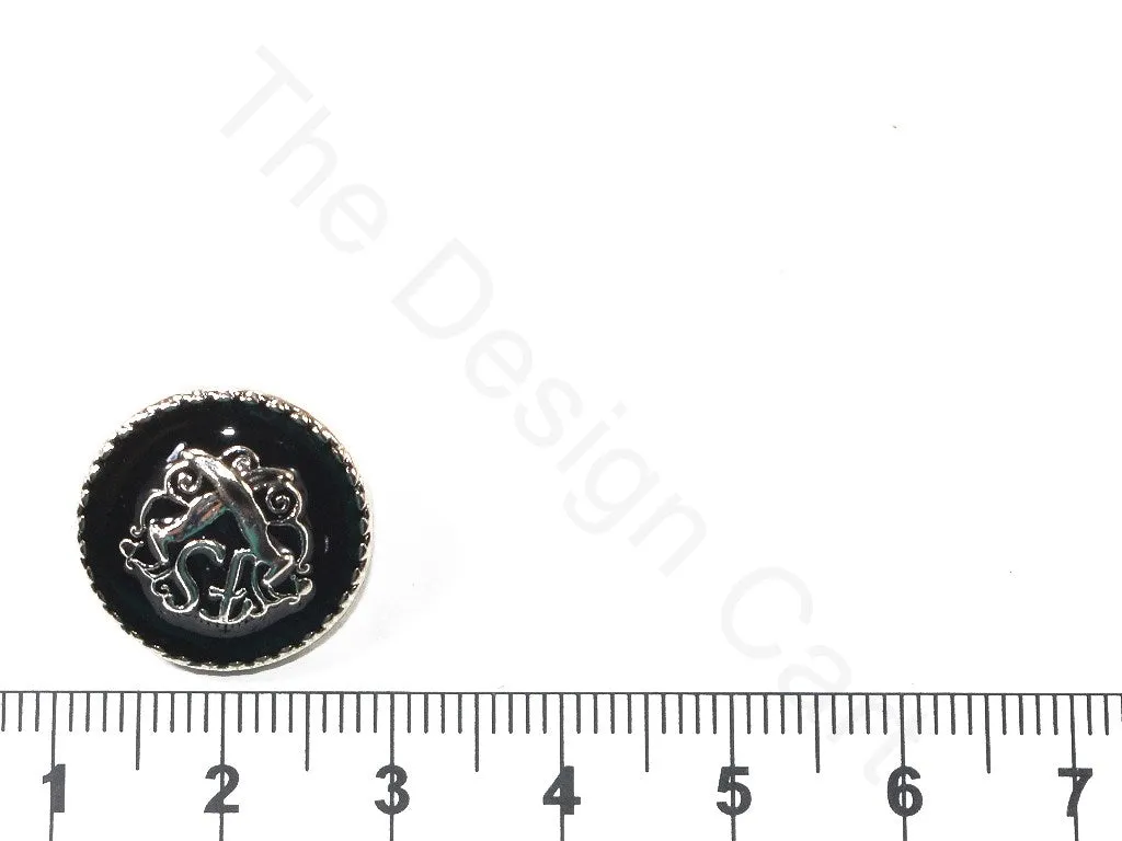 Black Designer Acrylic Coat Buttons