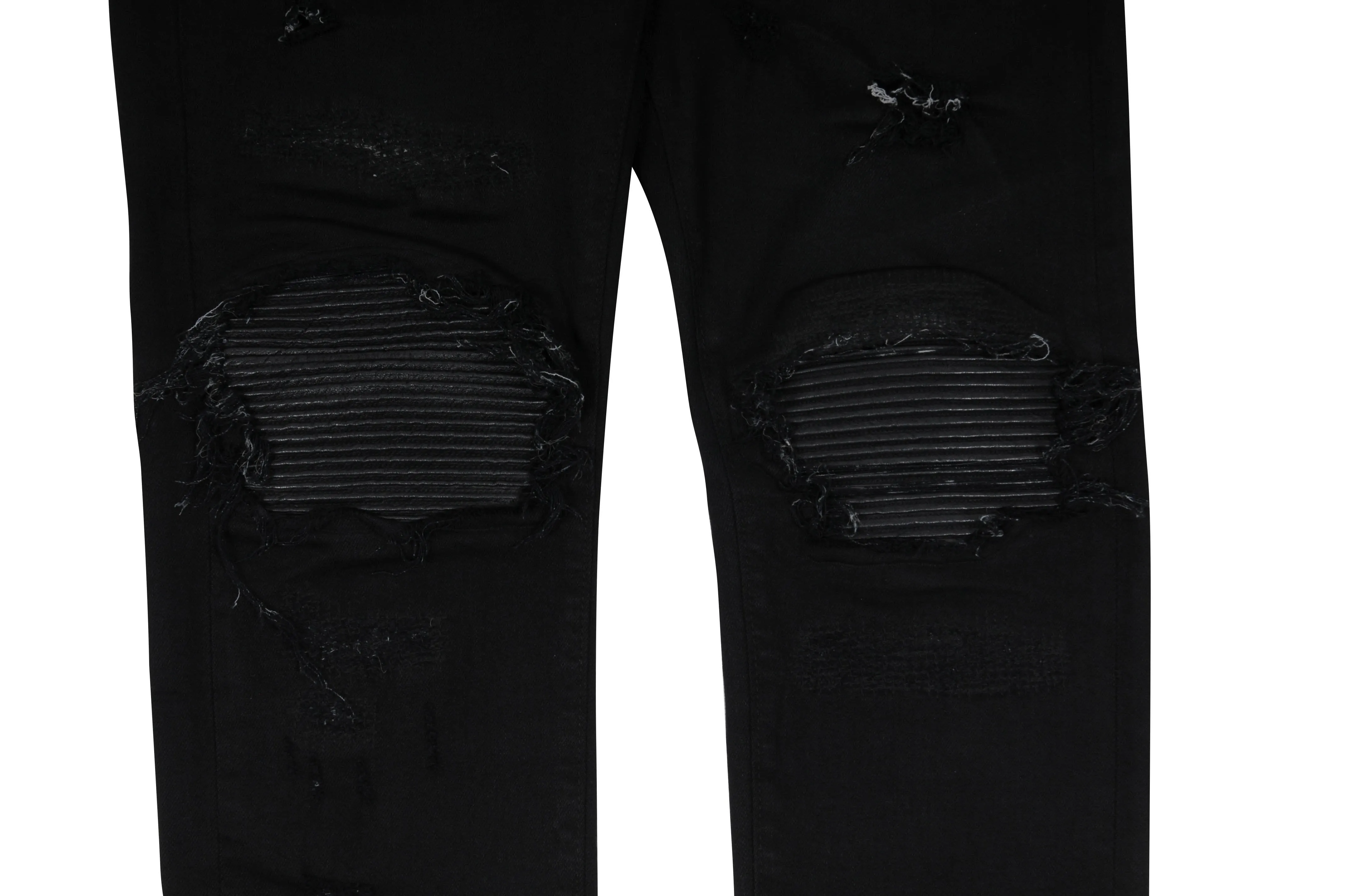 Black MX1 Biker Denim Jeans