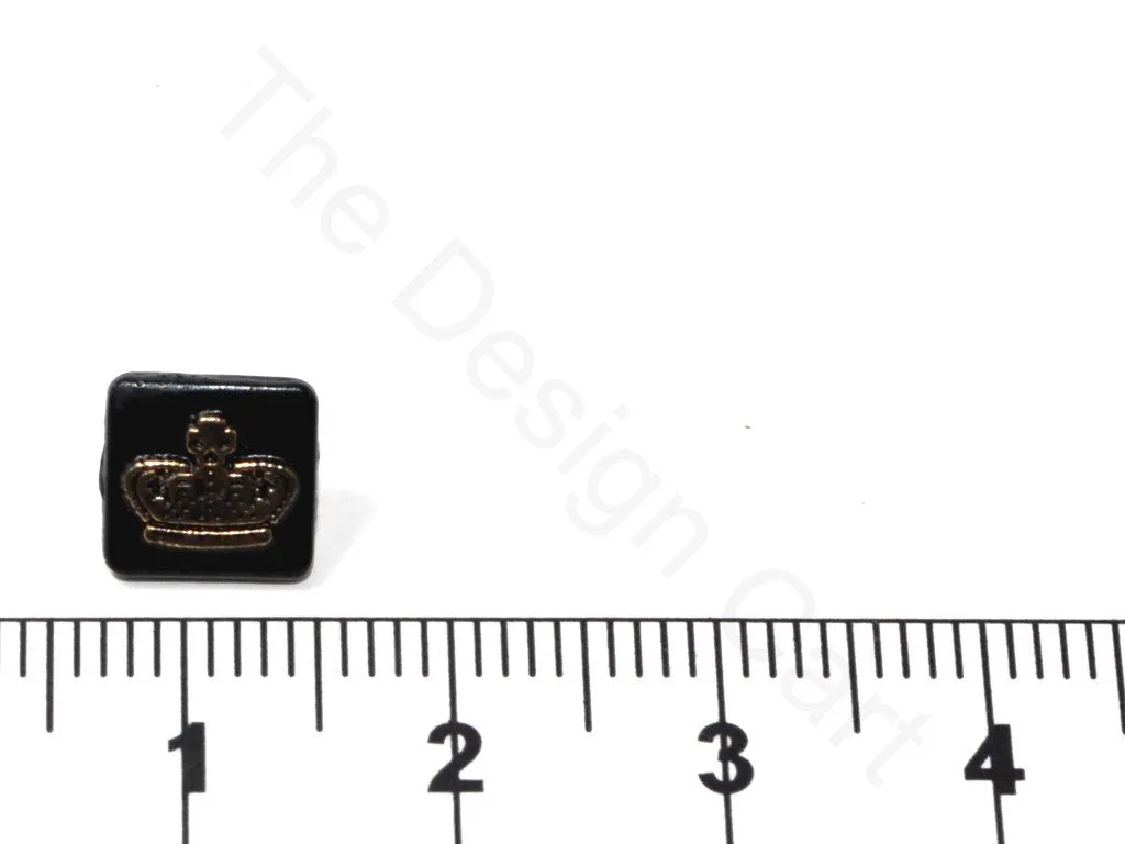 Black Square Crown Metal Suit Buttons