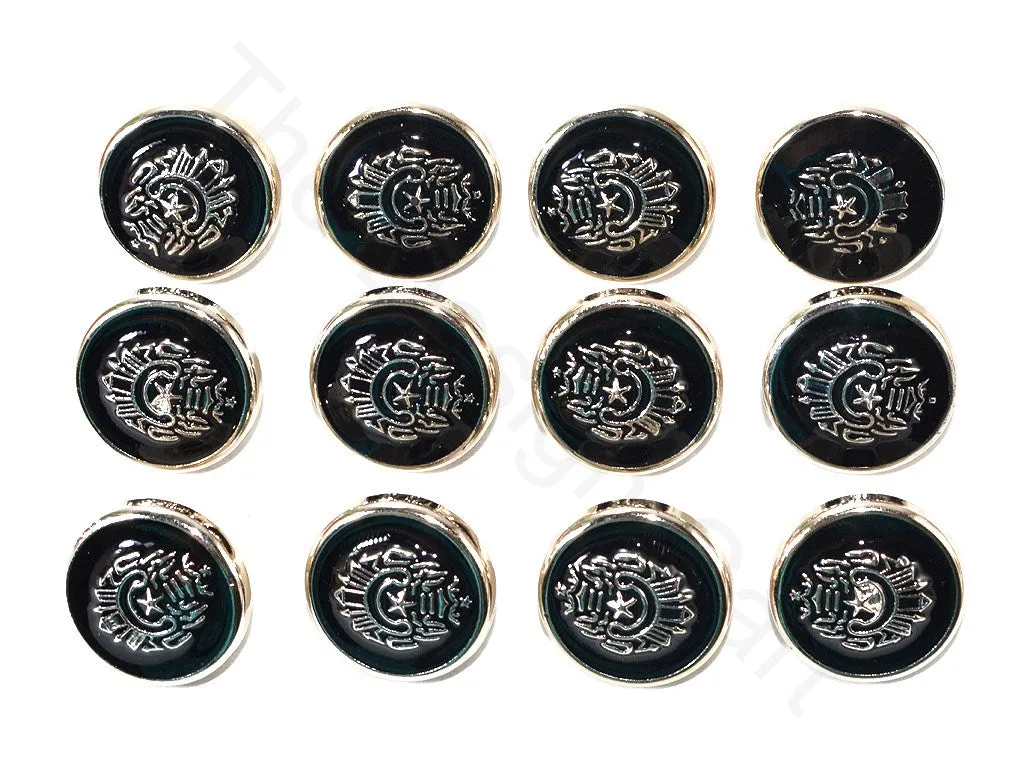 Black Star Royal Acrylic Coat Buttons