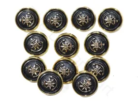 Black Sword Acrylic Coat Buttons