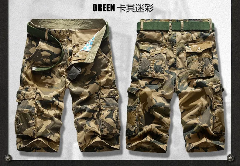 Camouflage Camo Cargo Shorts Men New Mens Casual Male Loose Work Man Military Short Pants Plus Size 29-44