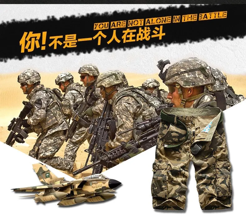 Camouflage Camo Cargo Shorts Men New Mens Casual Male Loose Work Man Military Short Pants Plus Size 29-44