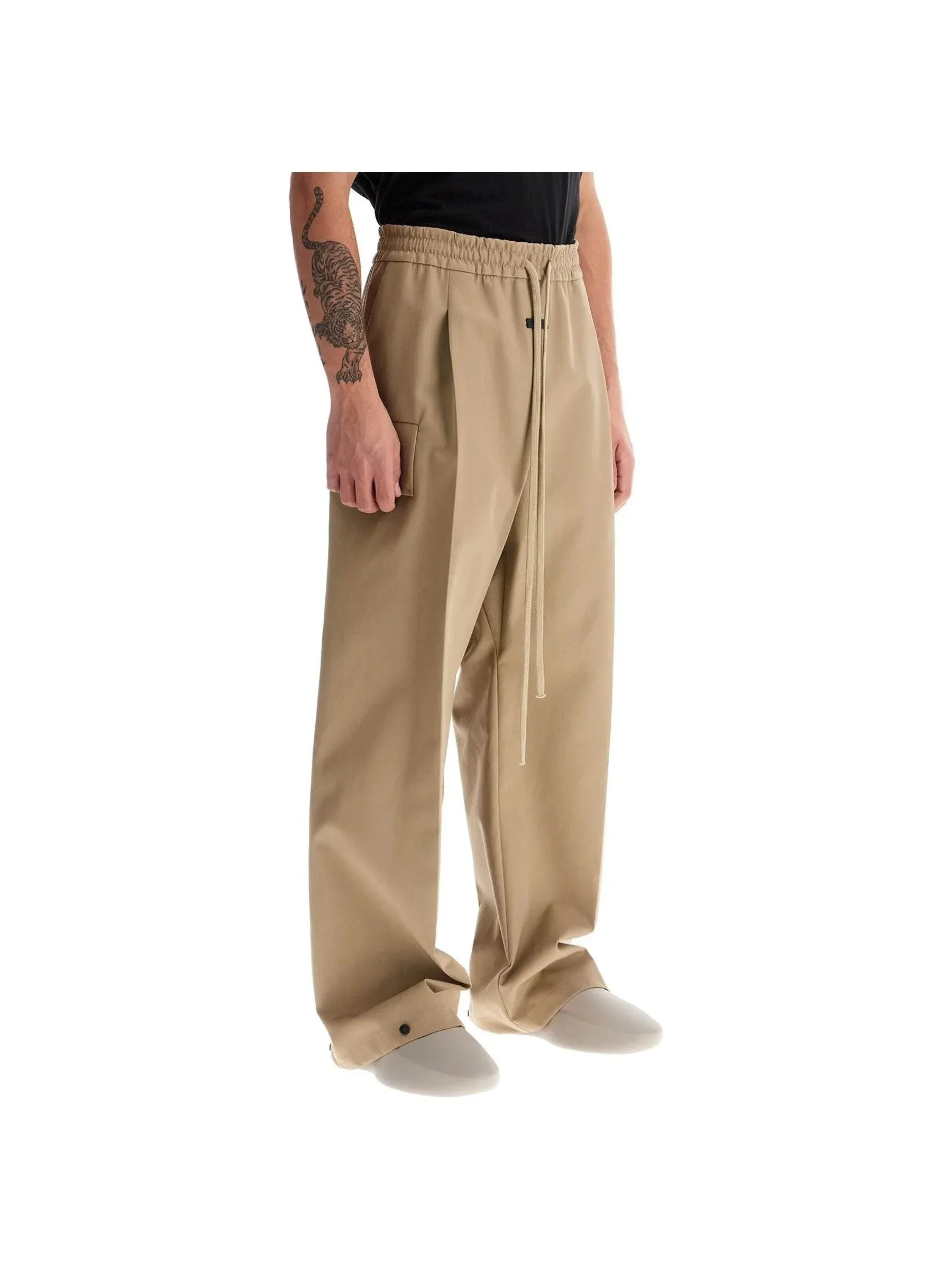 Cargo Trousers in Wool Cotton