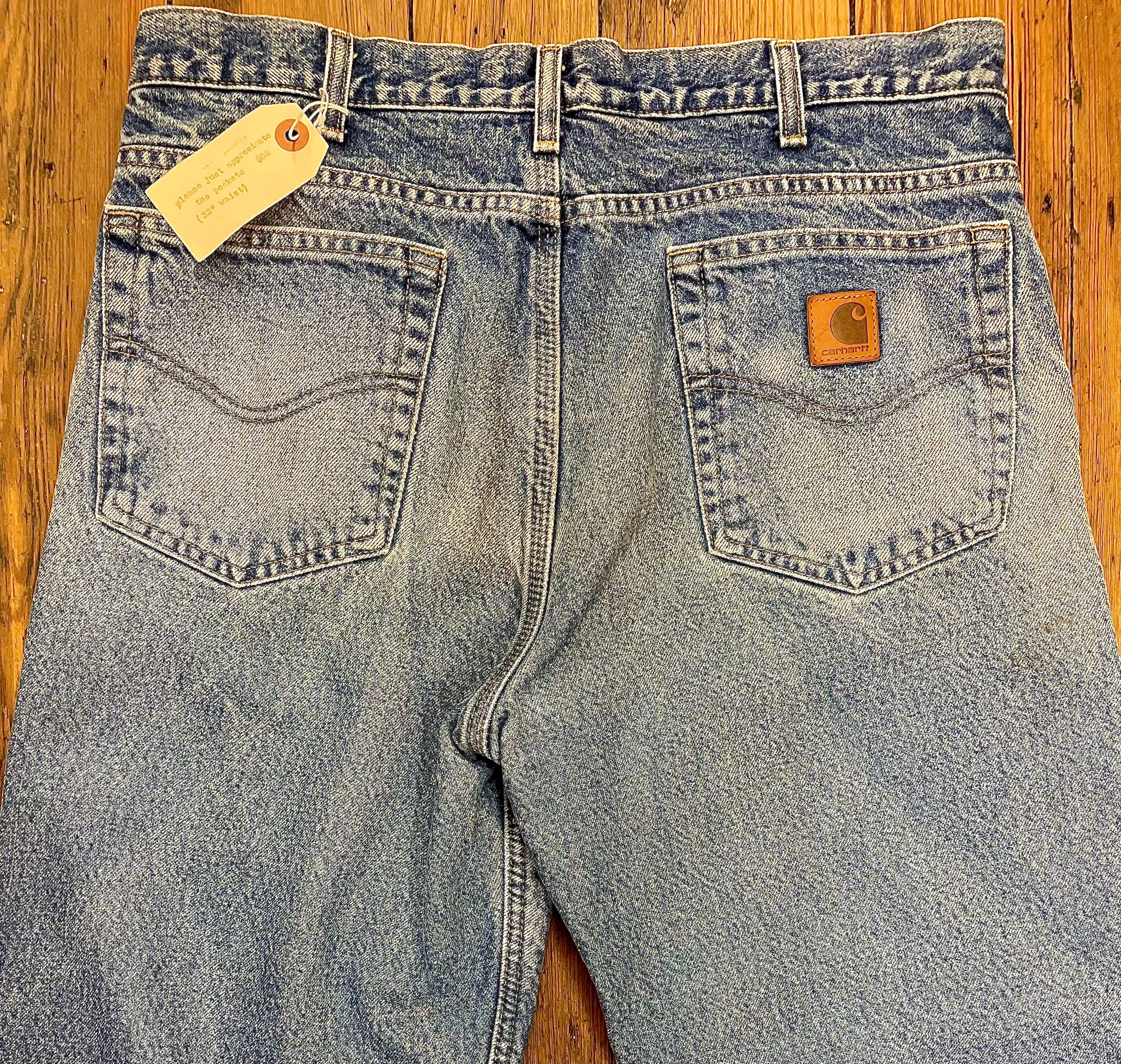 Carhartt Distressed Flannel-Lined Jeans [vintage, 32x28]