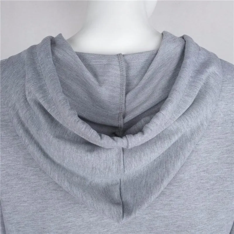 Casual Loose Hooded Crop Top