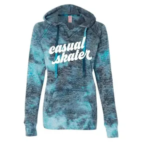 Casual Skater Burnout Hooded Sweatshirt