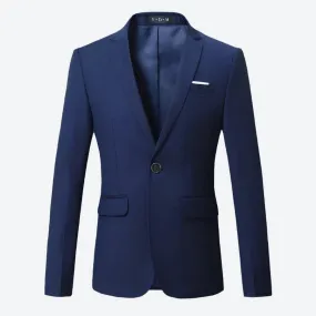 Classic Navy Single-Breasted Blazers