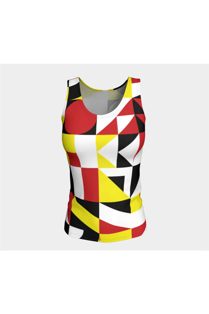 Color Collage Fitted Tank Top