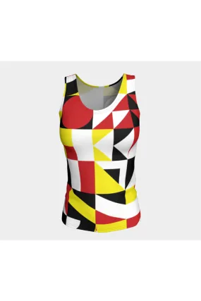 Color Collage Fitted Tank Top