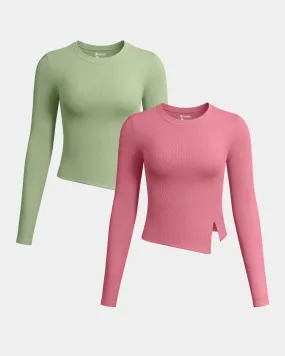 Crew Neck Stretch Fitted Underscrubs Tee Tops