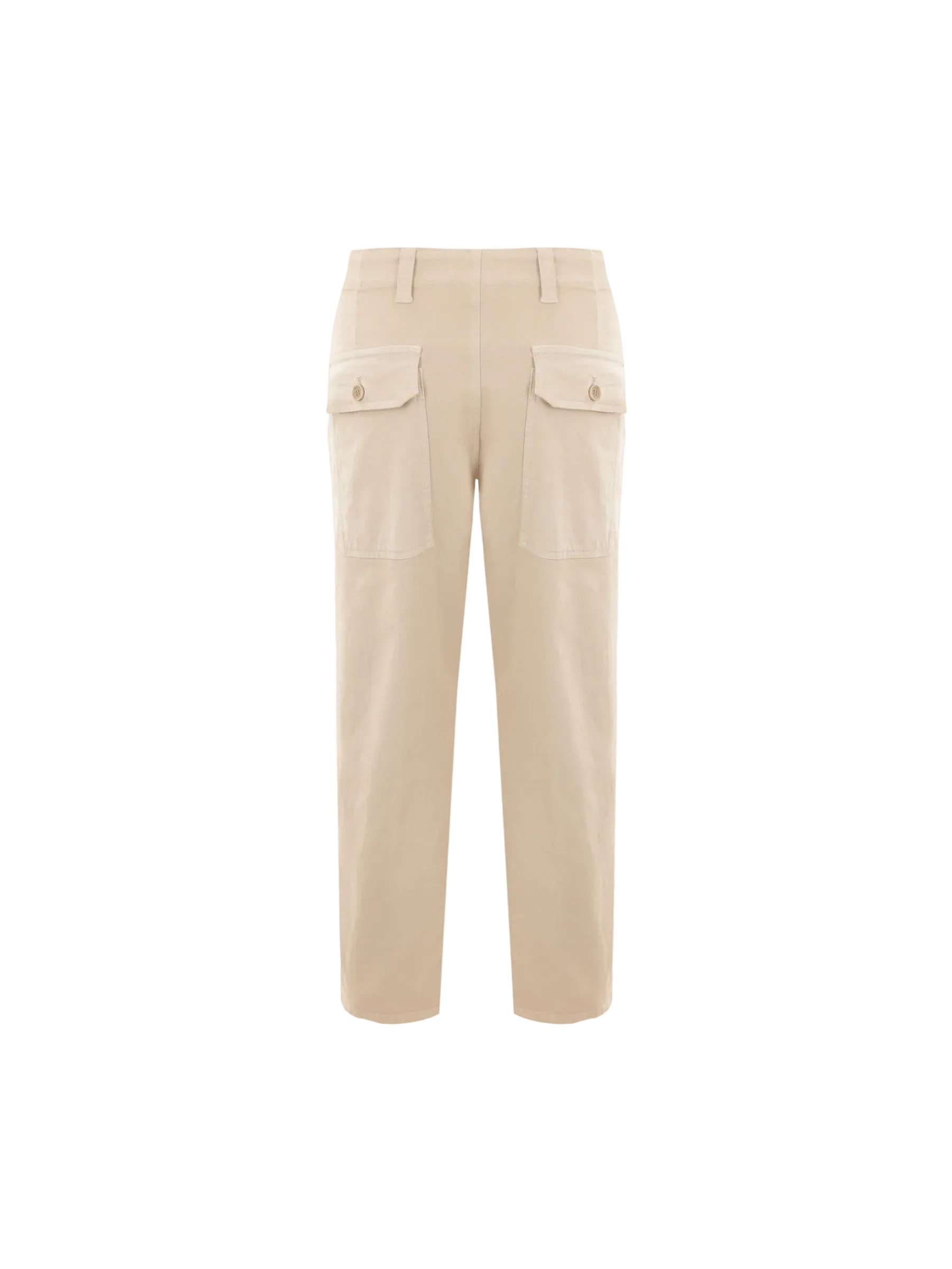 Cropped Trousers Gabardine Fabric