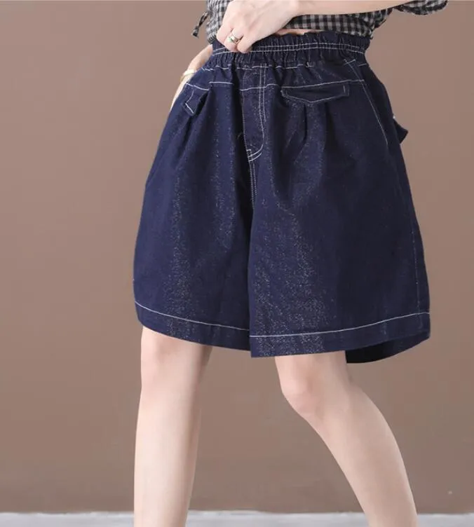 Denim Loose Denim Cotton Pants Summer Women Shorts