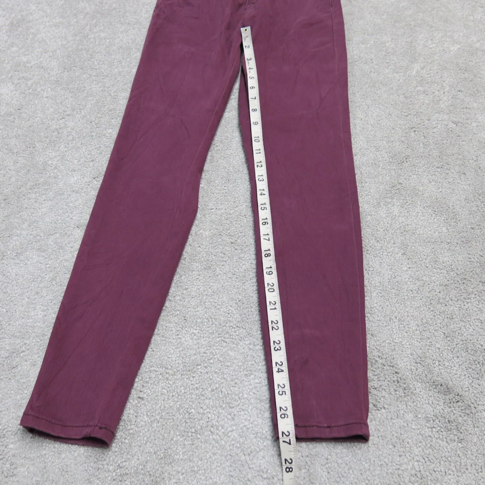 Denizen From Levis Womens High Rise Super Skinny Jeans Denim Pockets Pink SZ W27