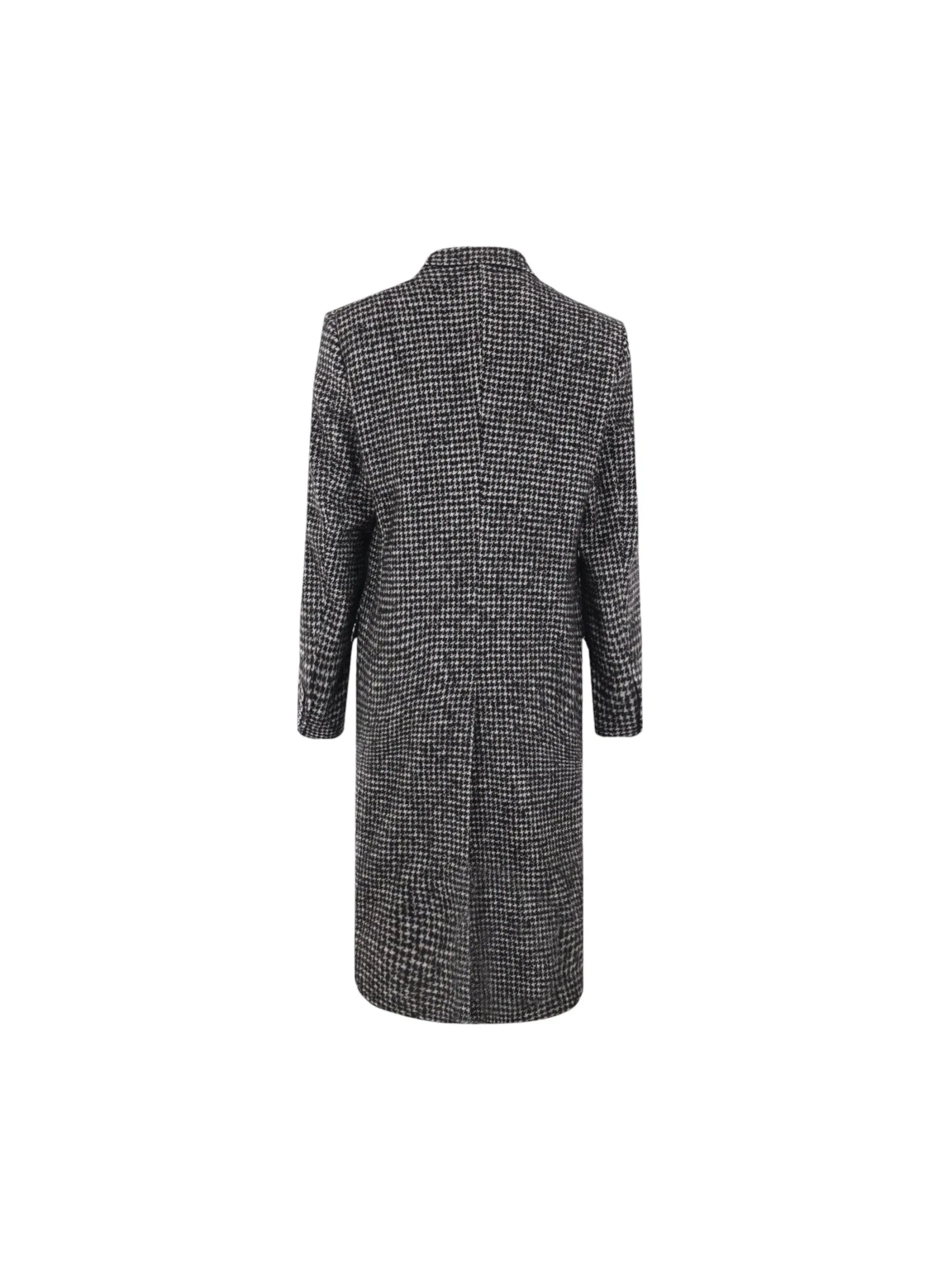 Double-Breasted Houndstooth Coat