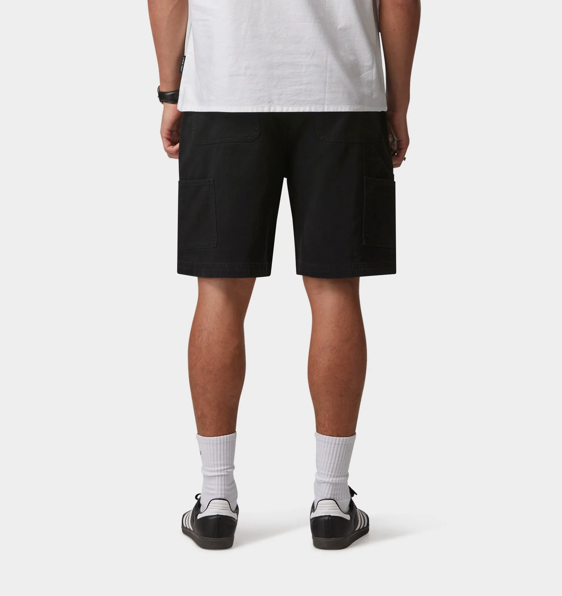 Double Knee Workers Short - Black