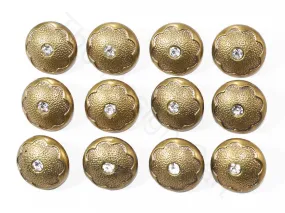 Dull Gold Designer Floral Acrylic Coat Buttons