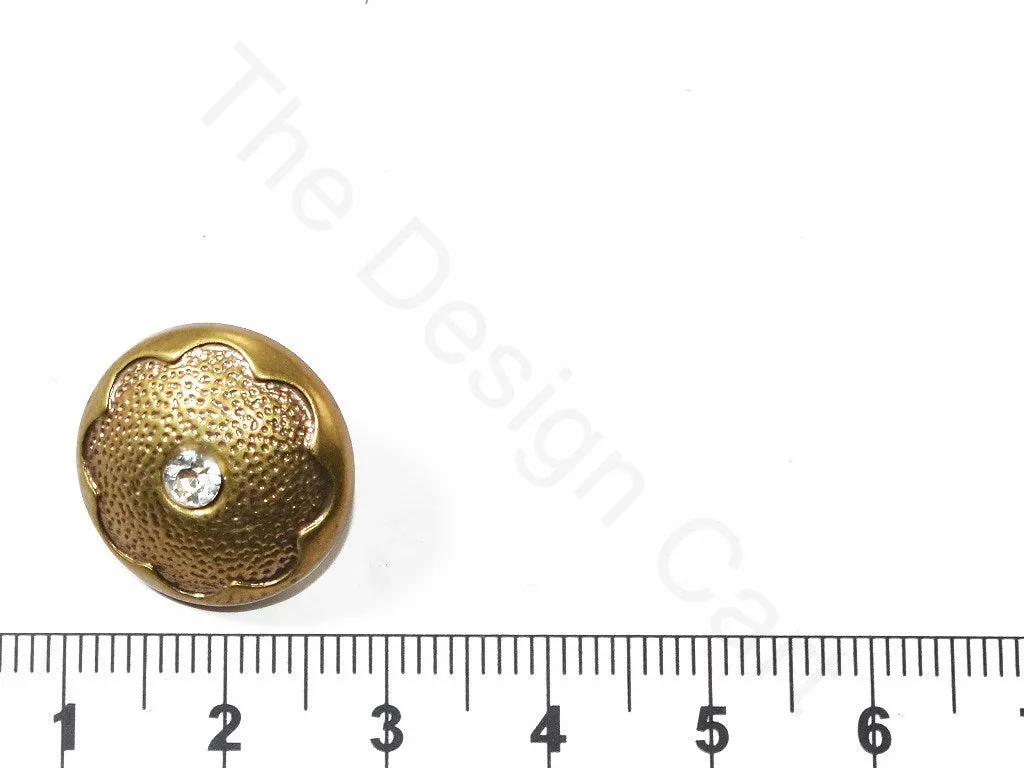 Dull Gold Designer Floral Acrylic Coat Buttons