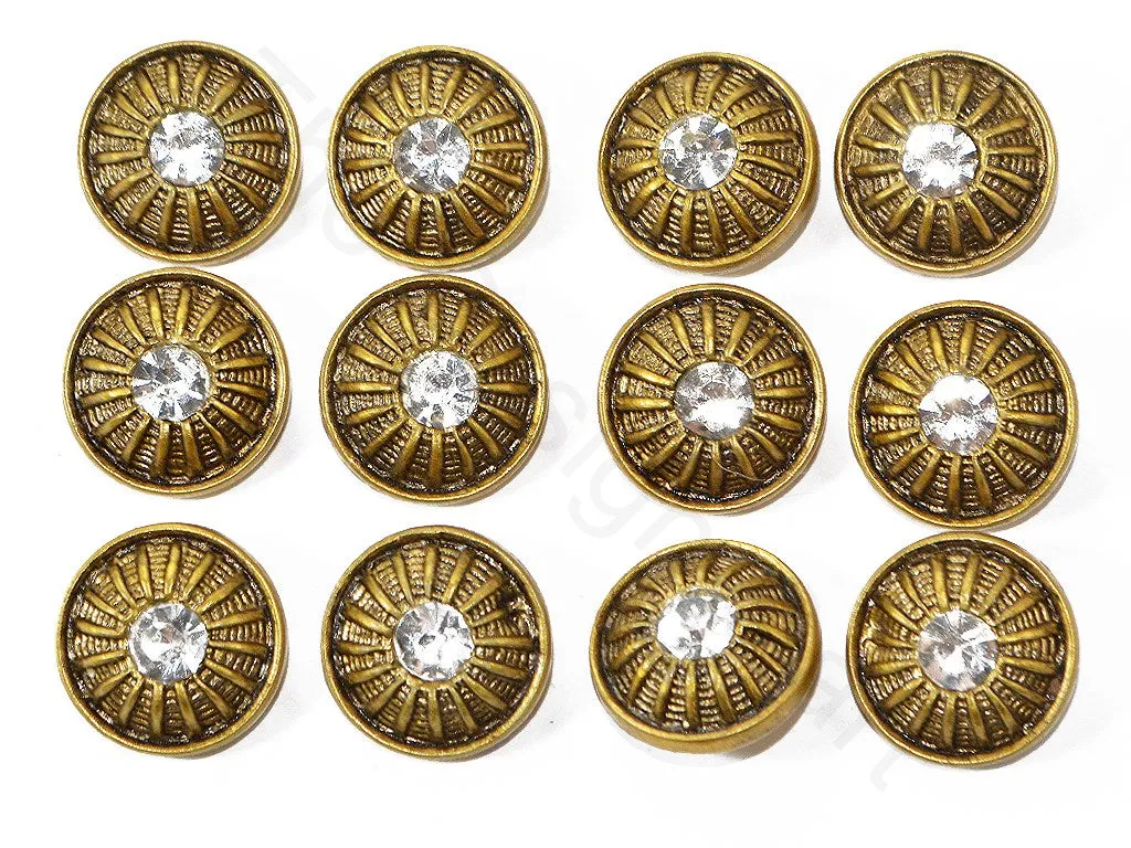 Dull Gold Pattern Design Acrylic Coat Buttons