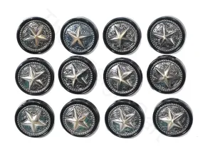 Dull Silver Star Acrylic Coat Buttons