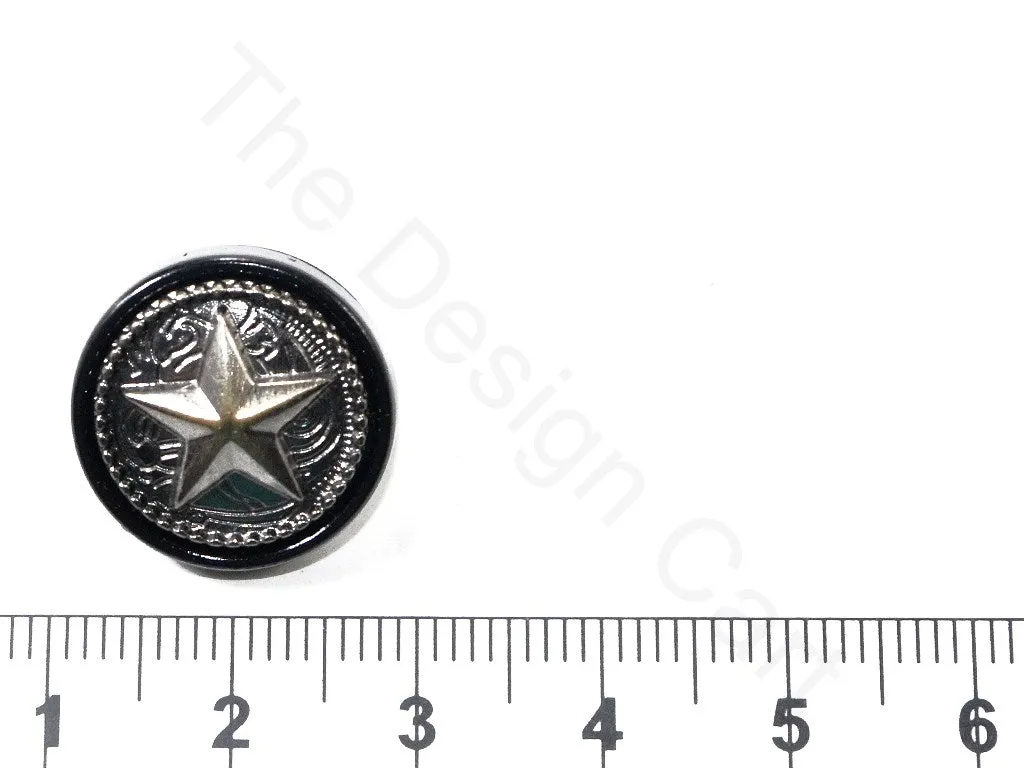 Dull Silver Star Acrylic Coat Buttons