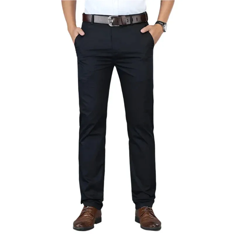 Elegant Modern Men's Slim Fit Cotton Pants