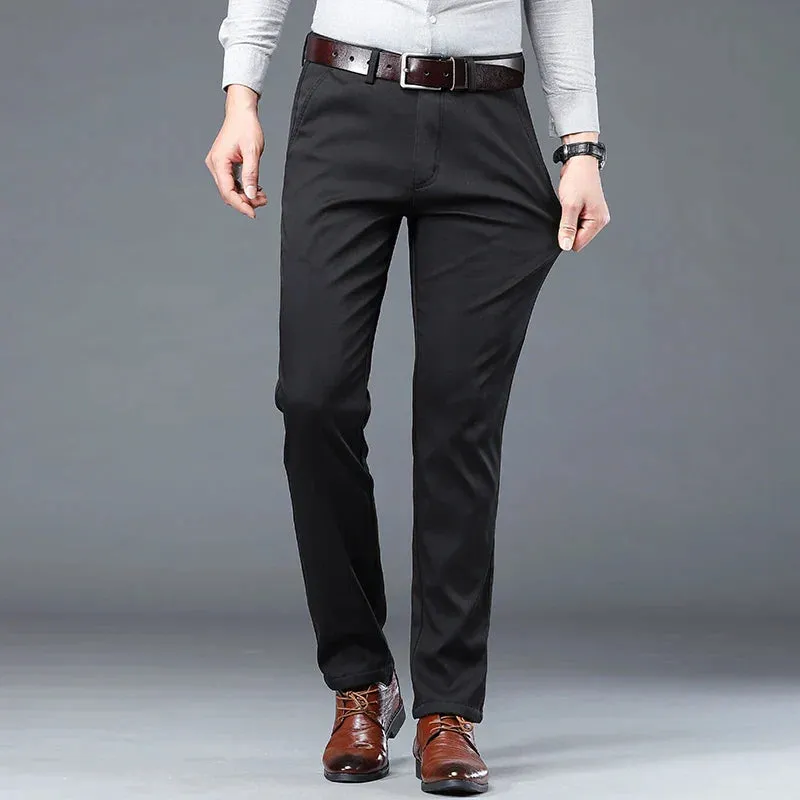 Elegant Modern Men's Slim Fit Cotton Pants