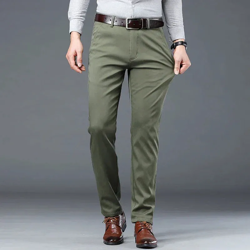 Elegant Modern Men's Slim Fit Cotton Pants