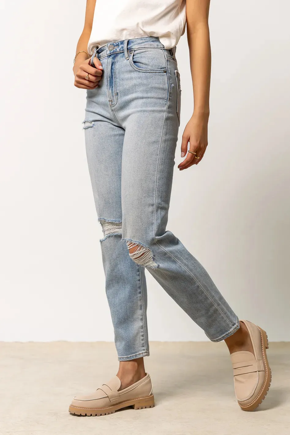 Ellery Distressed Jeans in Light Wash- FINAL SALE