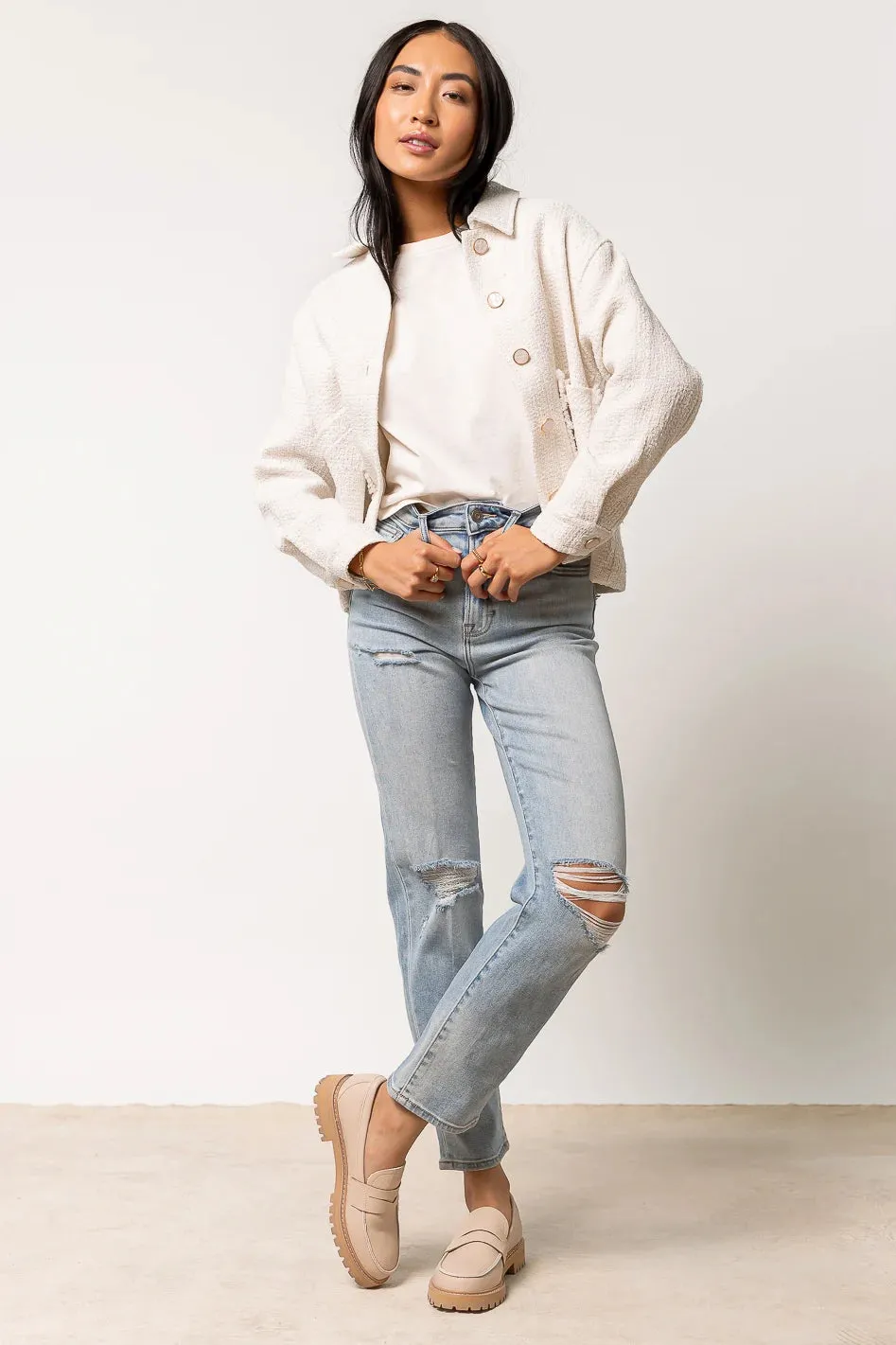 Ellery Distressed Jeans in Light Wash- FINAL SALE