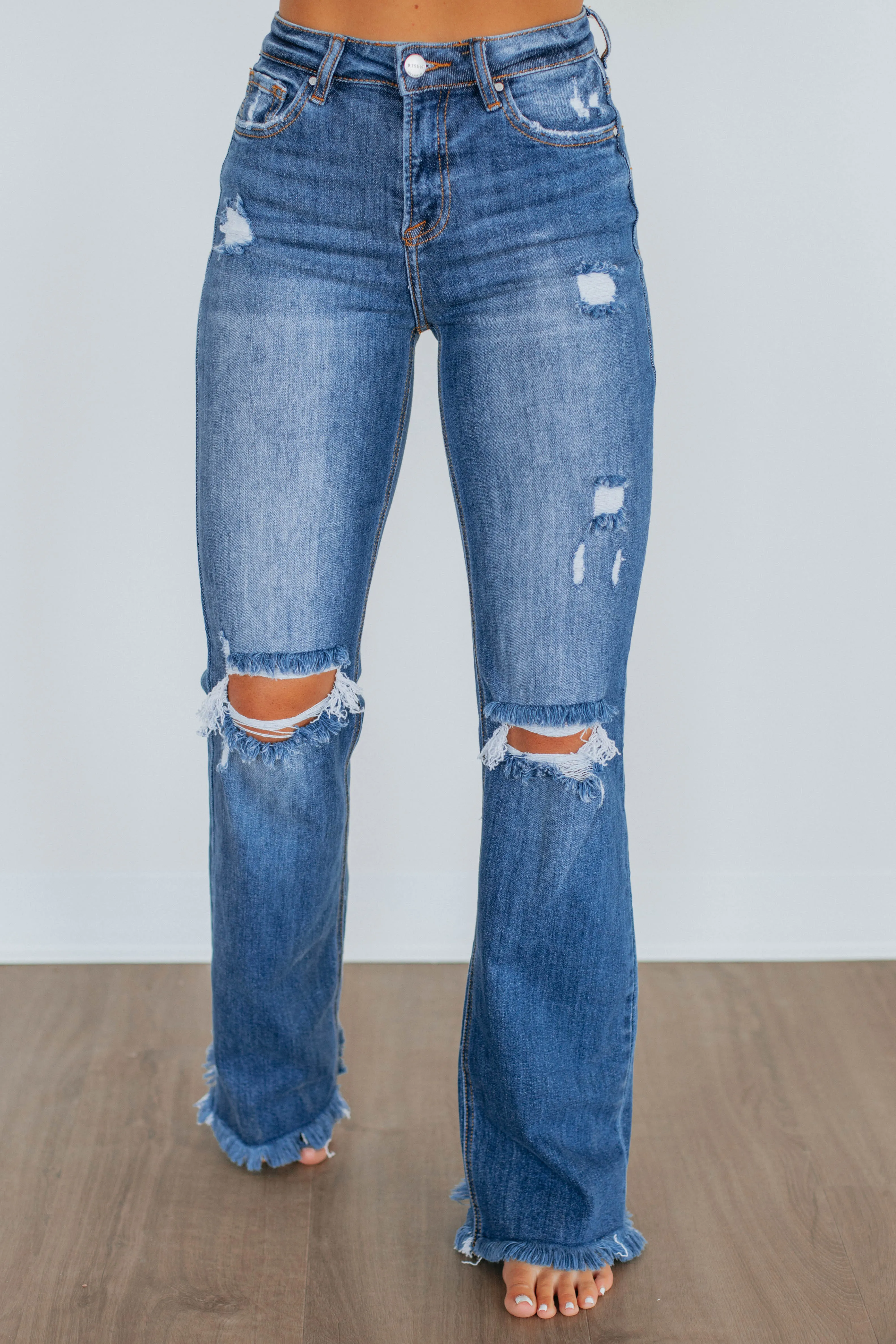 Eloise Risen Jeans - Dark Wash