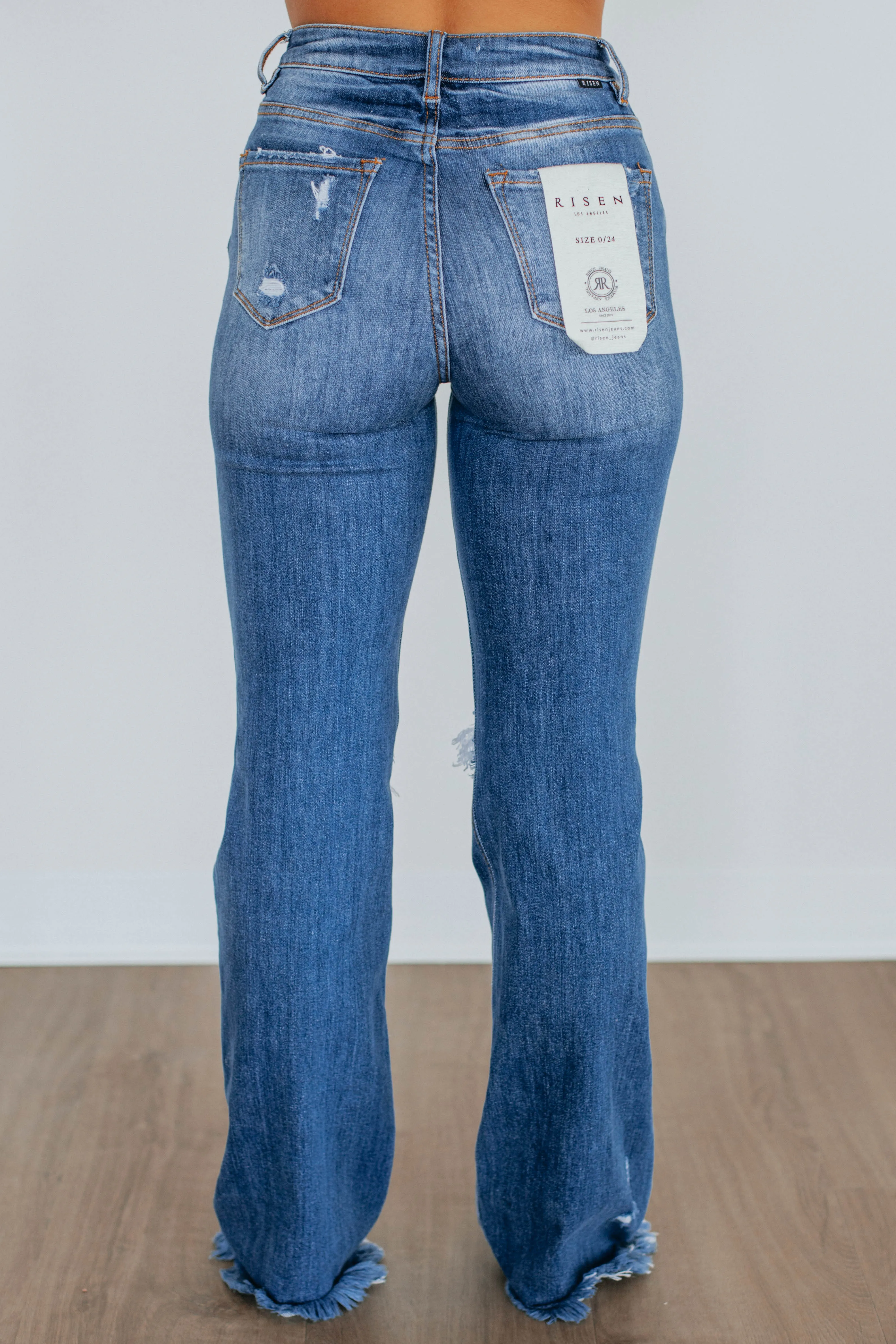 Eloise Risen Jeans - Dark Wash