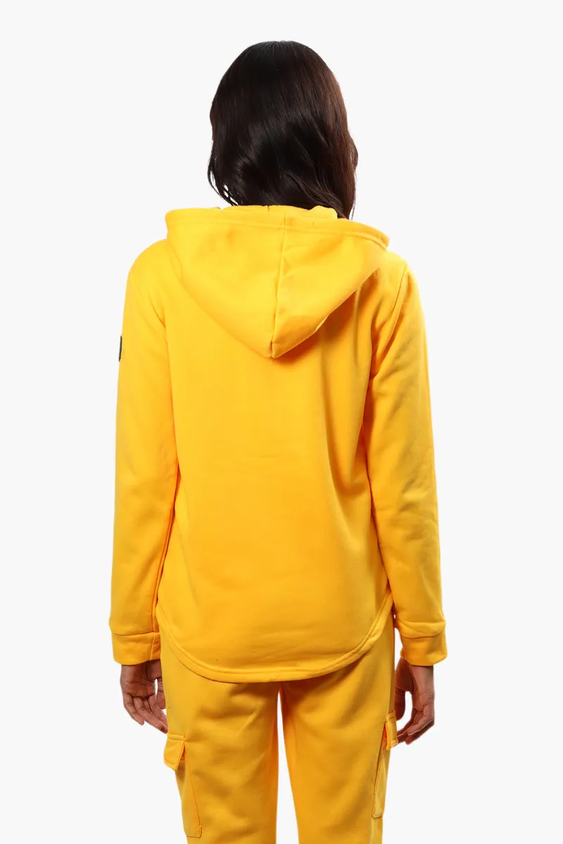 Fahrenheit Fleece Henley Hoodie - Yellow