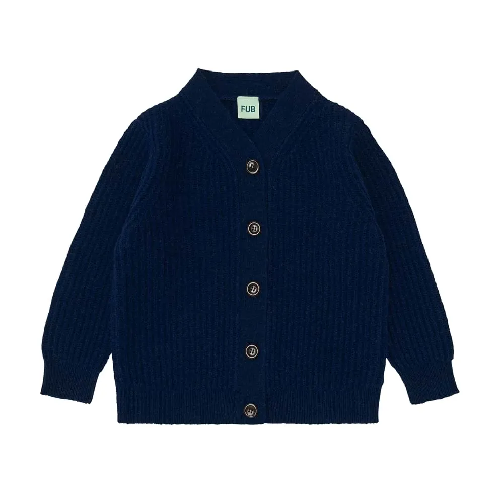 FUB Lambswool Cardigan, royal blue