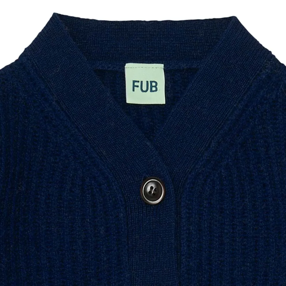 FUB Lambswool Cardigan, royal blue