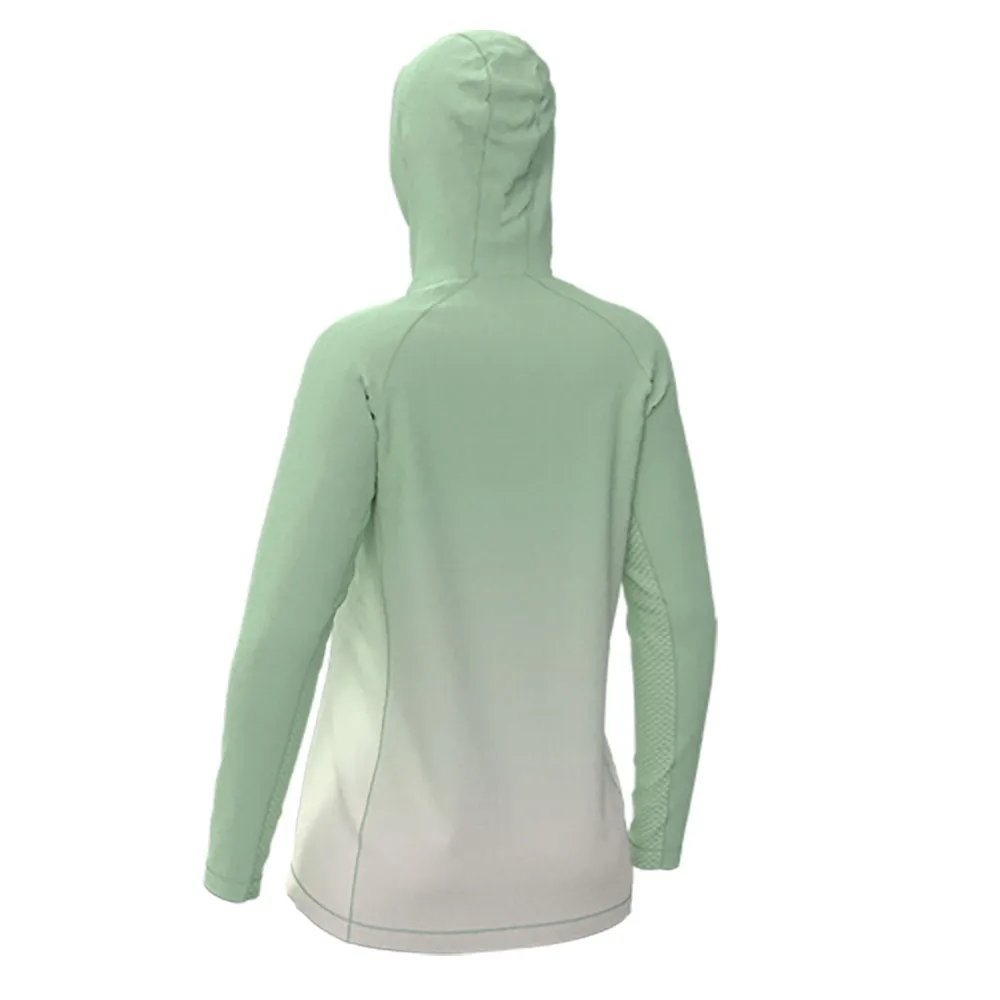 FXR Attack UPF PO Hoodie Light Sage-Cream Fade Green