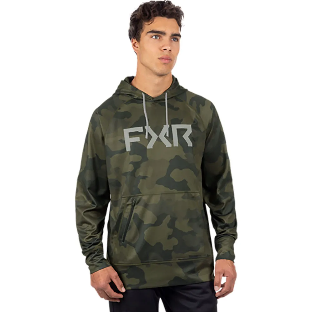 FXR Unisex Pilot UPF PO Hoodie Army Camo/Grey Green