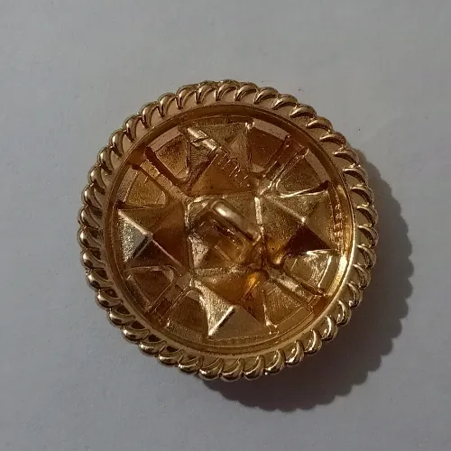 Golden Maroon With Cube Design Metal Buttons