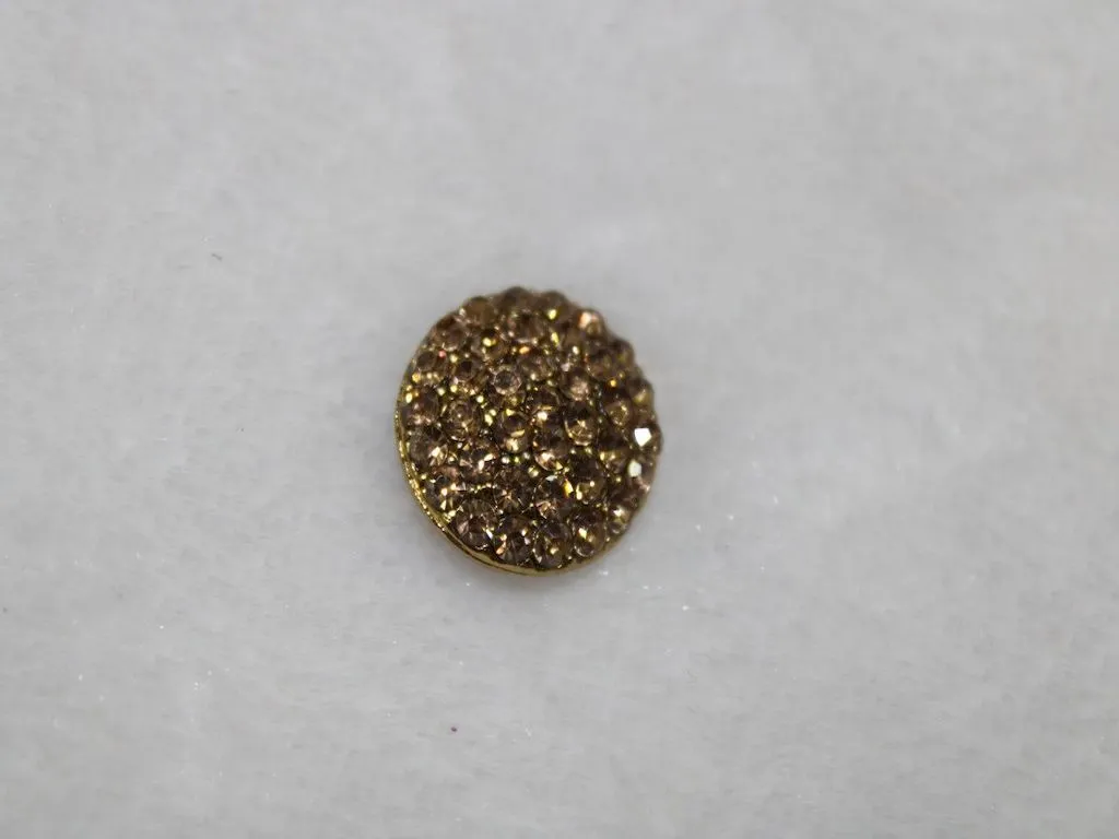 Golden Stone Studded Circular Suit Buttons