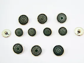 Green Designer Acrylic Suit Buttons