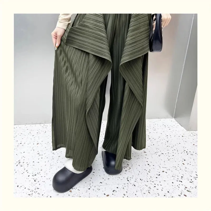 HEYFANCYSTYLE Modern Asymmetric Wide Leg Trousers