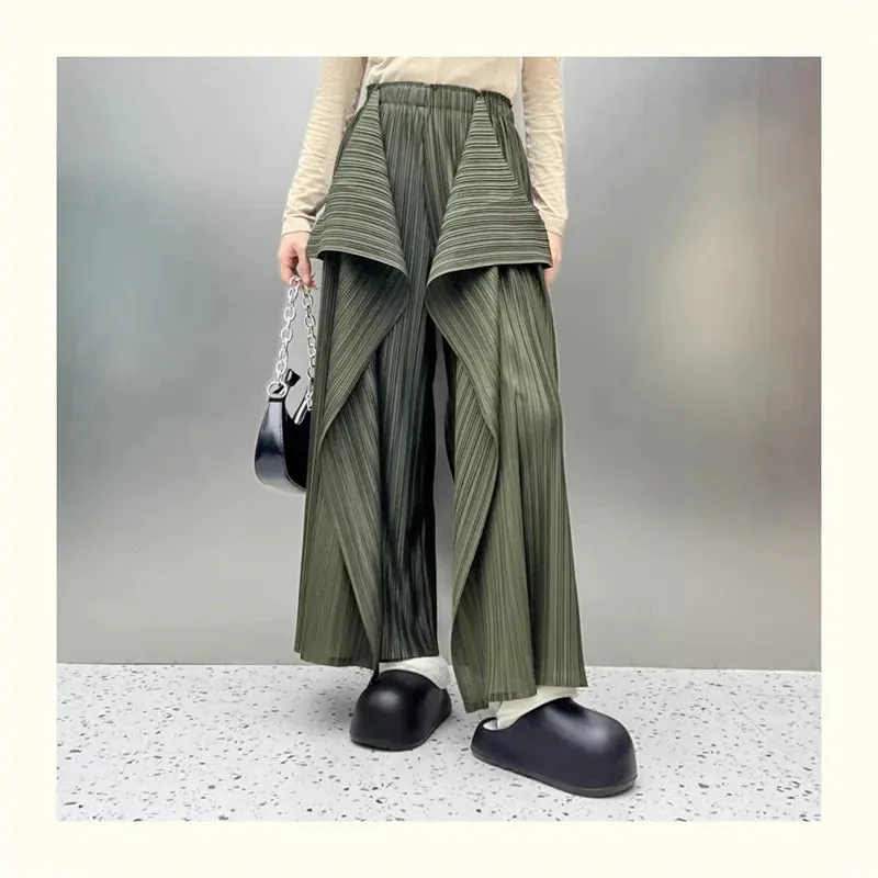 HEYFANCYSTYLE Modern Asymmetric Wide Leg Trousers