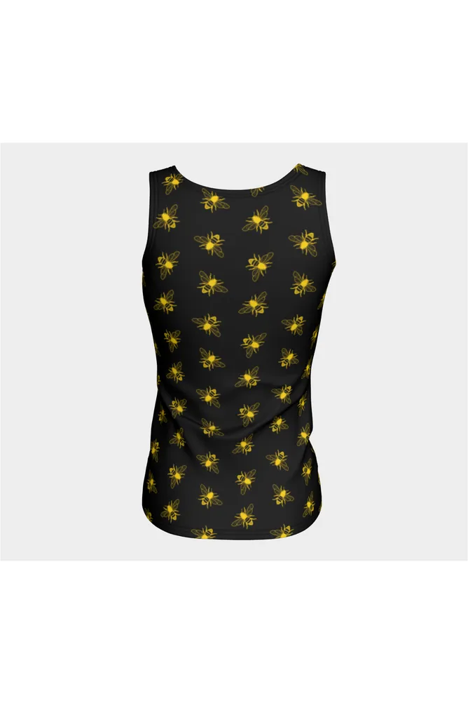 Honey Bee Busy Fitted Tank Top