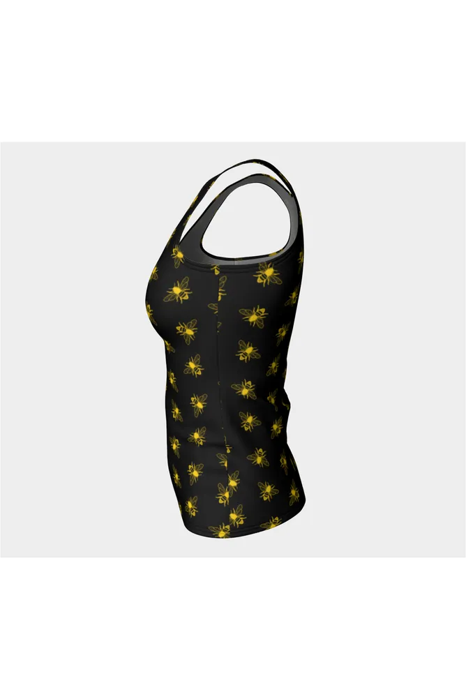 Honey Bee Busy Fitted Tank Top