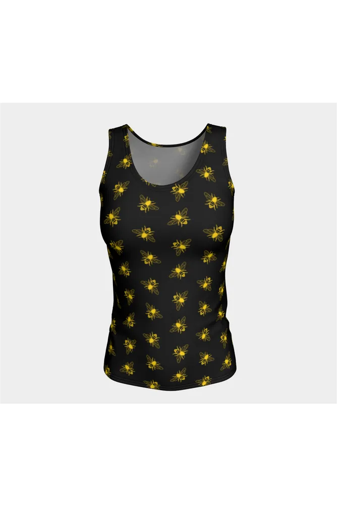 Honey Bee Busy Fitted Tank Top